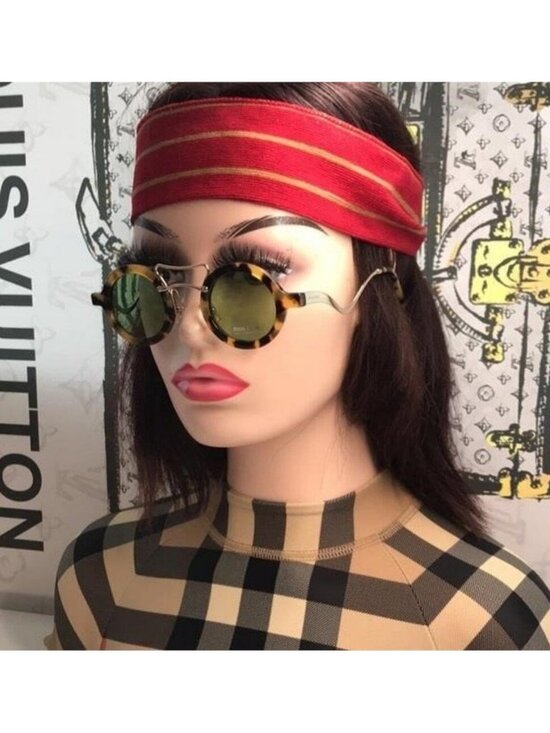 New Authentic Miu Miu Tortoiseshell Sunglasses with Green Lenses MU02V main image 8